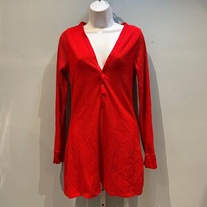 Be Wicked Red Button-Up Flirty Romper Plus Size 2X New with Tag